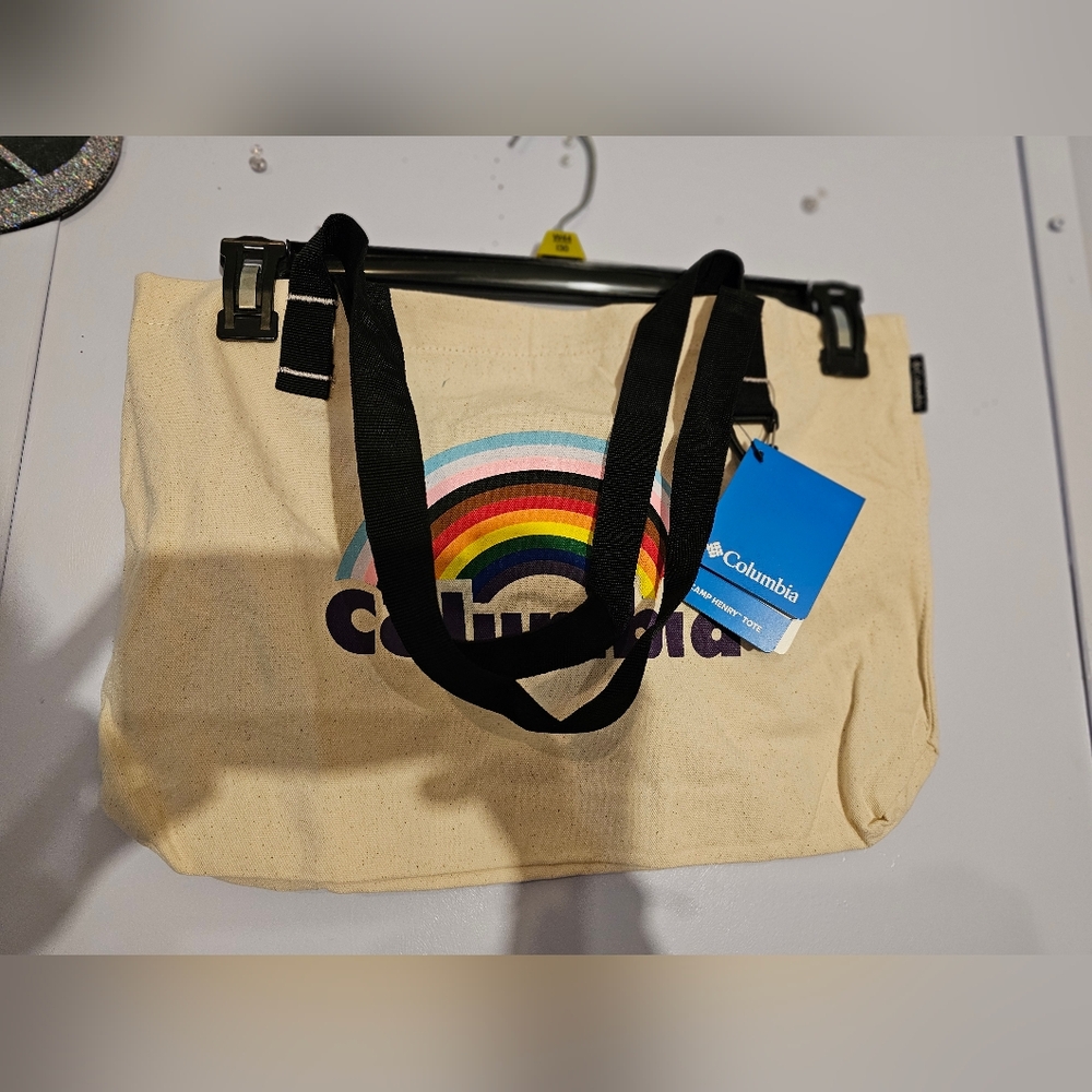 Columbia Canvas Tote Bag Pride Rainbow NWT